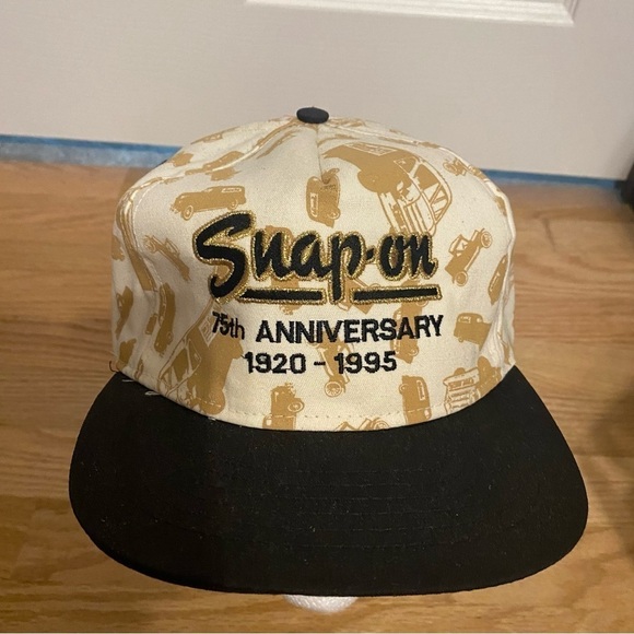 Vintage Snap On 75th Anniversary 1995 90s SnapBack Trucker Hat Racing Tools - Picture 3 of 7